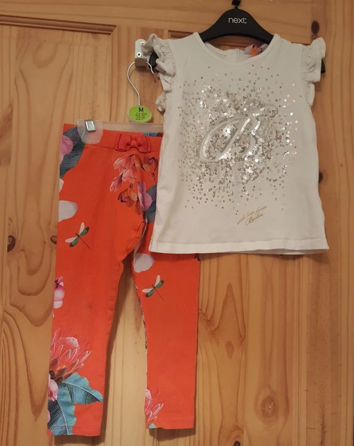 Girls Ted Baker Spring / Summer Outfit - Leggings & Top / T Shirt age 3 💖
