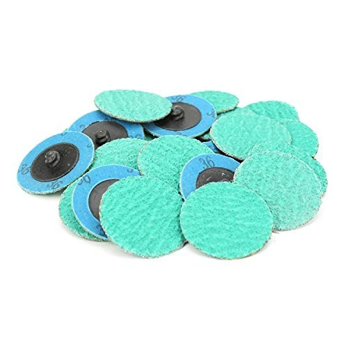 Green Zirconia with Grind Aid Quick Change Sanding Discs Type R Male Roll On ...