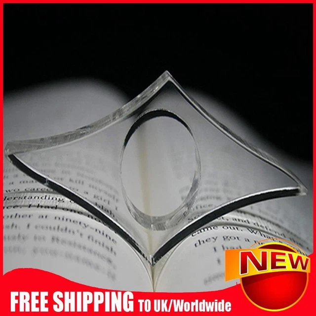 Acrylic Book Paper Clips Page Holder Stationery School Office Bookmarks (L)
