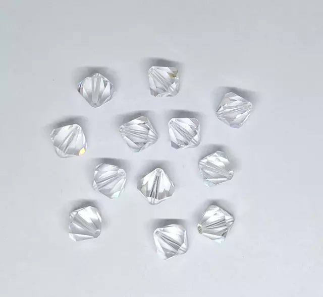 24 Swarovski Vintage #5301 Crystal bicone Beads 8mm