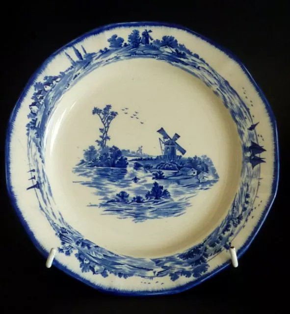 ROYAL DOULTON Blue &White Series Ware NORFOLK pattern lunch salad entree plate#1