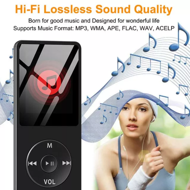 16GB MP3 Player Bluetooth 1.8" Screen HIFI Music Speaker FM Radio Voice Recorder 2