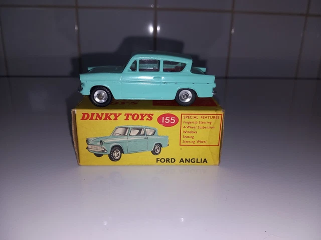 Dinky Toys 155 Ford Anglia - Vert, Boîte D'Origine (OLD SHOP STOCK)