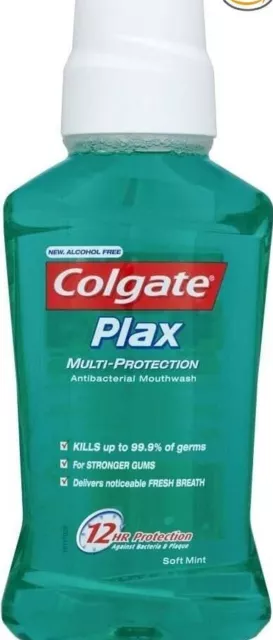 Colgate Plax Mouthrinse Soft Mint Alcohol Free - 500ml-Choose Your Pack