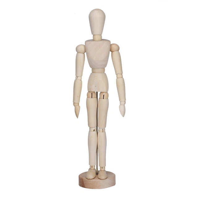 Mannequins Articulés Artiste - 2 Figurines PVC 13-15cm - Pour Dessin, Croquis, Décoration