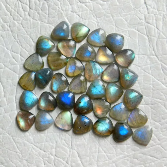 Pierre naturelle de cabochon de labradorite 10 mm en forme de cœur, pierre...