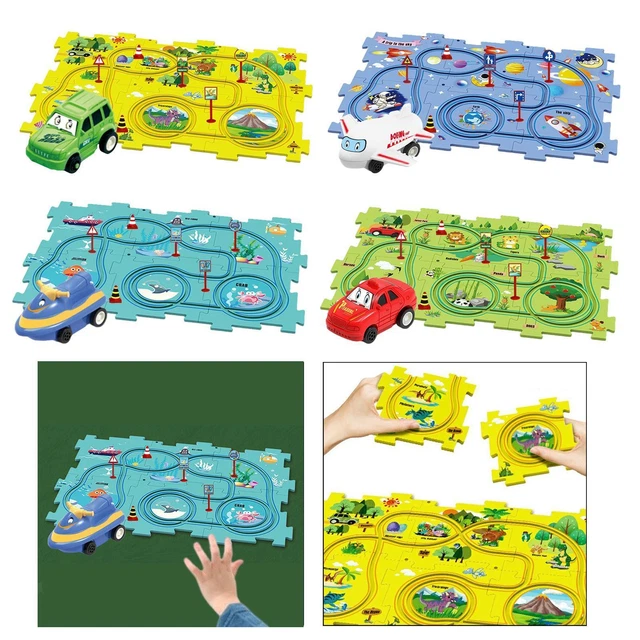 Track Puzzle Board Jigsaw Track Building Blocks for Children Preschool Girls