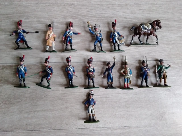 LOT DE 2 Figurines Napoléon Bonaparte Soldats de Plomb 1er Empire 1/32