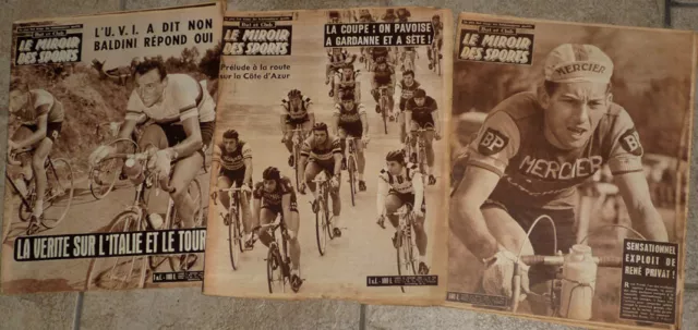 LOT 3 revues Cyclisme BUT CLUB MIROIR des SPORTS - année 1960