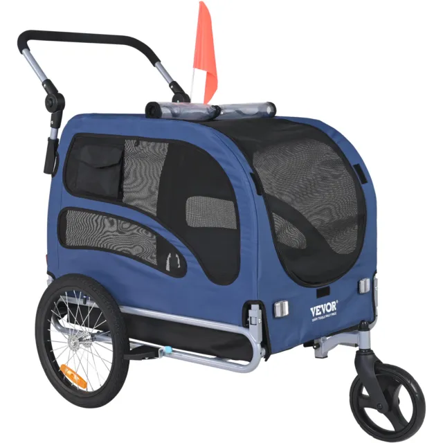 VEVOR Pet Bicycle Trailer & Stroller Dog Cat Bike Carrier 100 lb Water Resistant