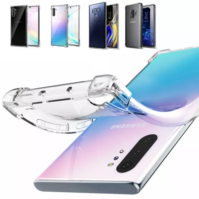 For Samsung Galaxy S9 Plus / Note 10 Case Clear Soft TPU Shockproof Cover