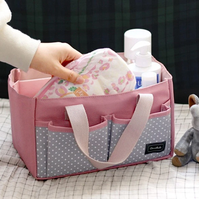 Baby Diaper Caddy Holder Bag Maternity Nursery Organizer Storage (Pink) 7