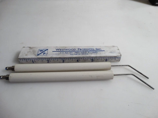 westwood oil burner igniter Electrodes 9/16 x 6" long  E5-2m6 male igniters 2 pc