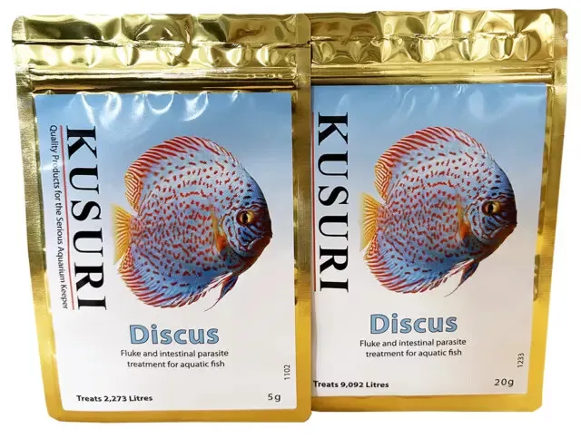 Kusuri Discus Vermifuge 5% 20g. Tropical Poisson Traitement Flubendazole