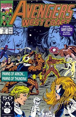 AVENGERS WEST COAST #75 F/VF, Direct Marvel Comics 1991 Stock Image