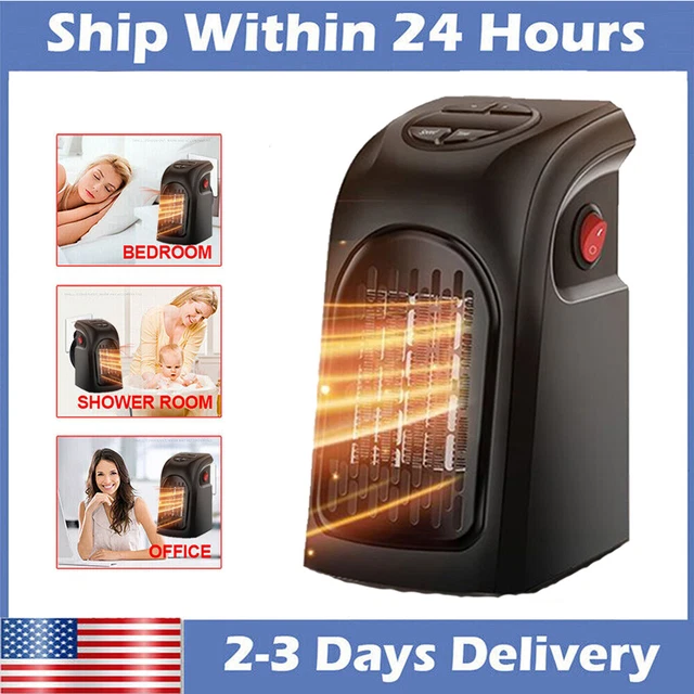 400W Handy Wall-Outlet Heater Electric Air Radiator Warmer Heater Blower Fan
