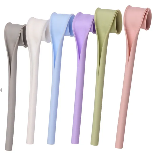 Pack of 6 Silicone Straws Reusable Detachable Drinking Snap Drinkware