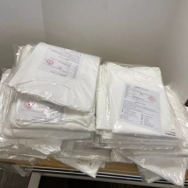 80 New Disposable Isolation Gowns White Non - Medical Use - Large