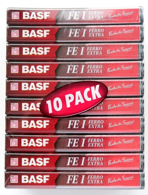 Lot De 9 Cassettes Audio BASF FERRO EXTRA Neuves - 4x90 Min + 5x60 Min