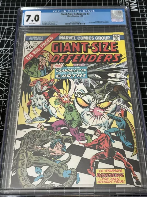 Giant Size Defenders #3 - 1975 - CGC 7.0 - 1st Korvac - GotG vol 3 MCU?