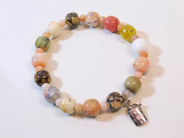 Jay King DTR Mine Finds Multi Gemstone Mining Bucket Charm Stretch Bracelet