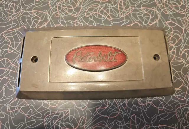 Vintage Peterbilt Hadley Air Horn Cover With Emblem Badge Nameplate