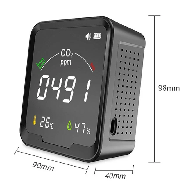 SMART WIFI INDOOR CO/CO2 Tester AirQuality Monitor Temperature