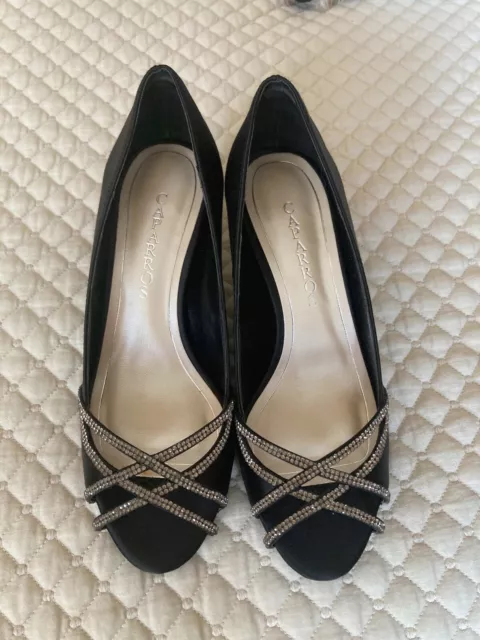 Caparros Eliza Women's Size 8.5M Black Heel Dress Pump Shoes