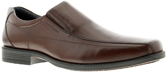 Scarpe slip on intelligenti Hush Puppies Brody da uomo in pelle marroni taglia UK