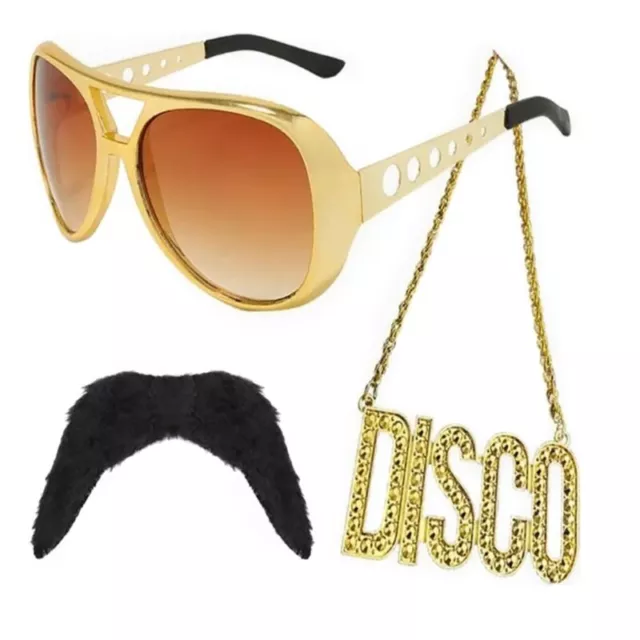 70S DISCO PARTY Costume Accessories Sunglasses for 50s 60s 70s 80s ...