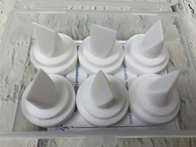 6 Count Duckbill Valves Replacement Pump Parts White