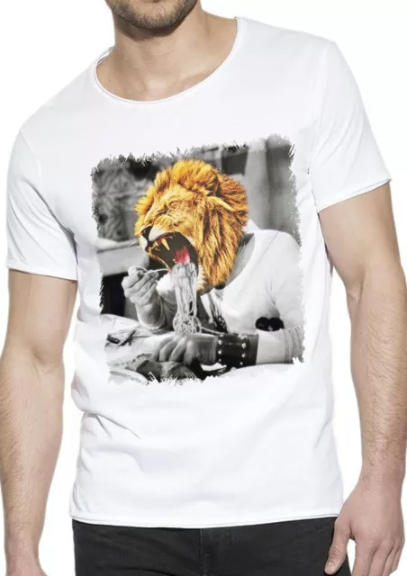 T-Shirt Leone Spaghetti Uomo Abbigliamento 100% Cotone Taglia dalla S a XXL 2