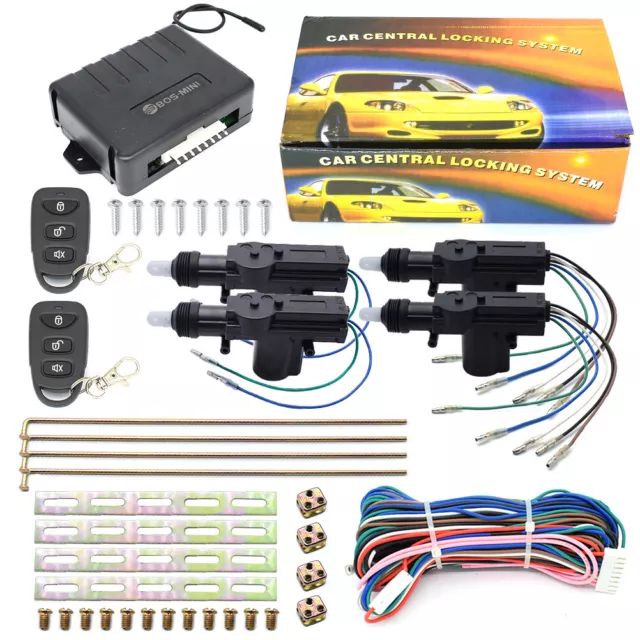 Keyless Entry Car Alarm System Remote Control Universal Door Lock Actuators Kits