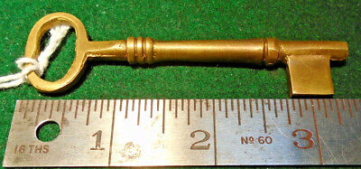 3 3/8" BRASS BIT KEY BLANK - PERFECT for OLD MORTISE LOCKS (33091)