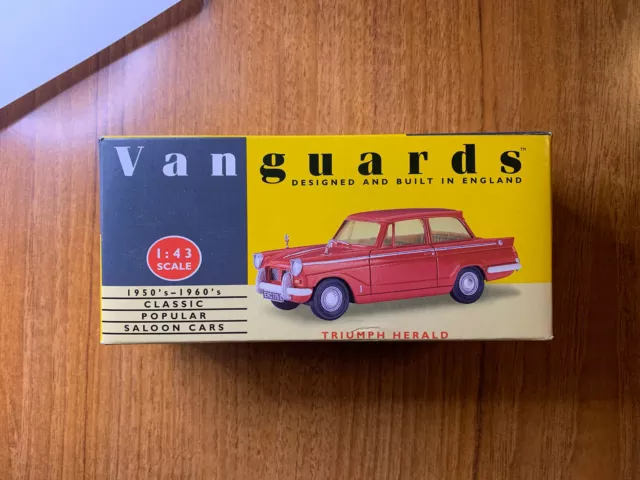 Vanguards Corgi 1:43 Triumph Herald Red VA5000