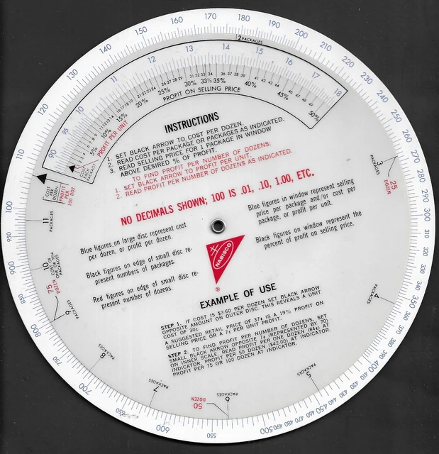 Vintage Nabisco Dealers' Profit Celluloid Wheel