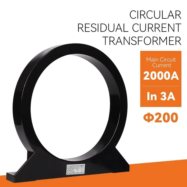 Circular Residual Current Transformer Zero Phase 3A Ratio Leakage Protection