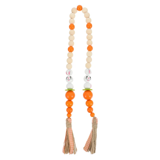 Kreative Hanging Decor Osterhase Perlen String Quaste Holzperlen Adorn