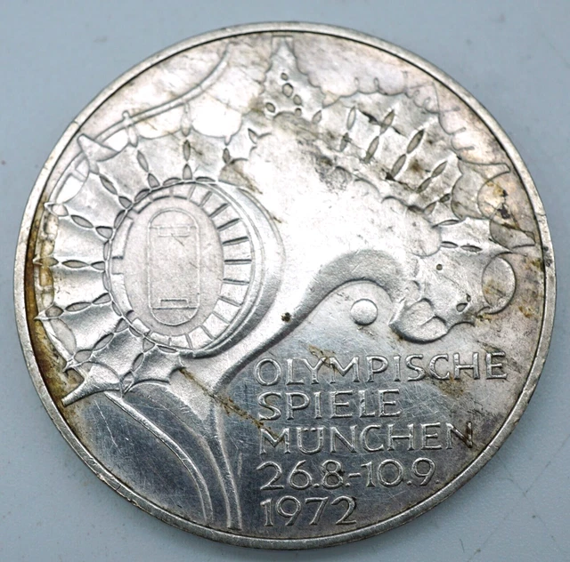 World Coin Germany 1972 g Munich Olympics 10 Marks Silver