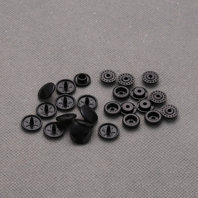 100 Paires De Boutons-Pression Transparents | 7mm-20mm | Pour Couture Et DIY | Invisibles