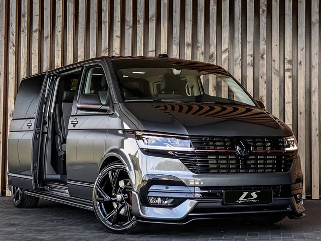 autix Voetmat velours zwart grijs beige compatibel met VW T5 T6 T6.1 Multivan en California (zwart, T6 Multivan kort 1 schuifdeur 4 rails