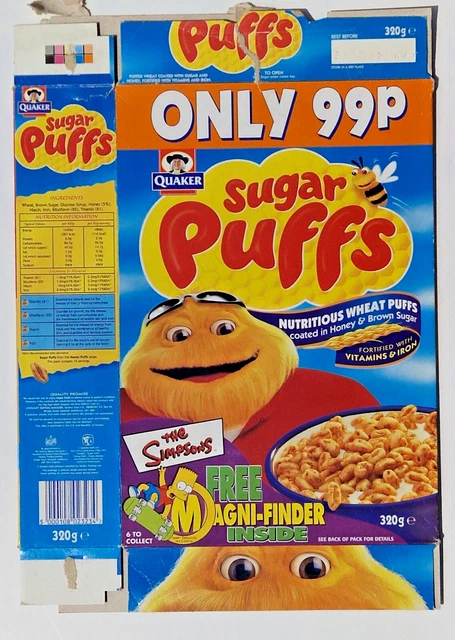 2001 QUAKER CEREAL Sugar Puffs The Simpsons Magni Finder Complete 2001-quaker-cereal-sugar-puffs-the-simpsons-magni-finder-complete