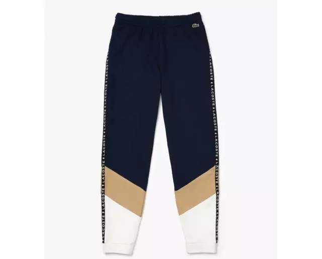 Lacoste Signature Striped Colorblock Men's Fleece Pants Size 9 4XL $110