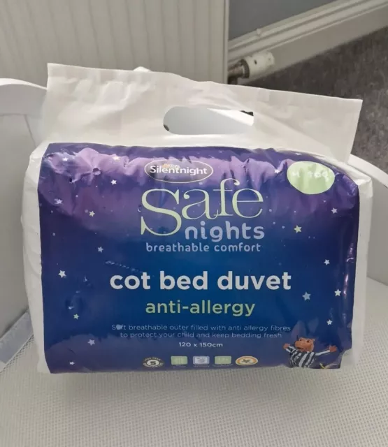 Silent Night Safe Nights Toddler Cot Bed Duvet Anti-Allergy New