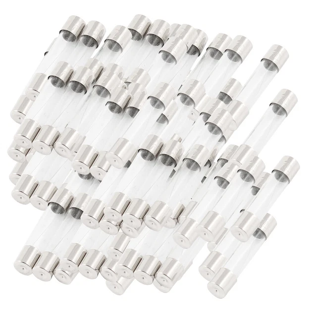 100 Pcs 250V 10A Agit Rapidement Tube Verre Fusibles Fusion Rapide 6mm X 30mm