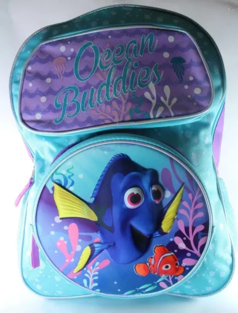 Disney Pixar Finding Dory Nemo Backpack 3D Pop-Up w/ Front and Side Pockets -16"