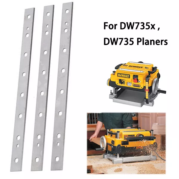 13-inch Planer Blades for DeWalt DW735, DW735x Planers, Replace DW7352 Set of 3