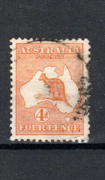 Australia 1913 4d Kangaroo Die II SG 6 FU CDS