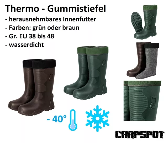 Gefütterte Arbeitsstiefel -40°C Thermostiefel Gummistiefel Winterstiefel Delphin