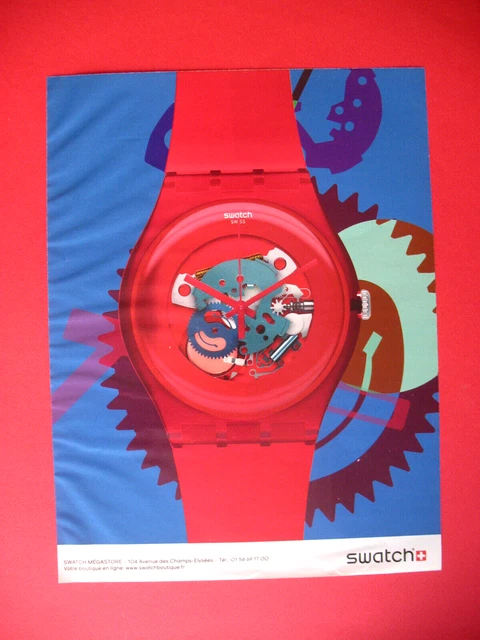 Publicite De Presse Swatch Montre Suisse Cadran Squelette French Ad 2012